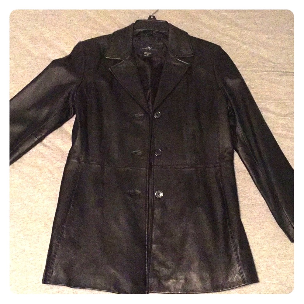Leather coat